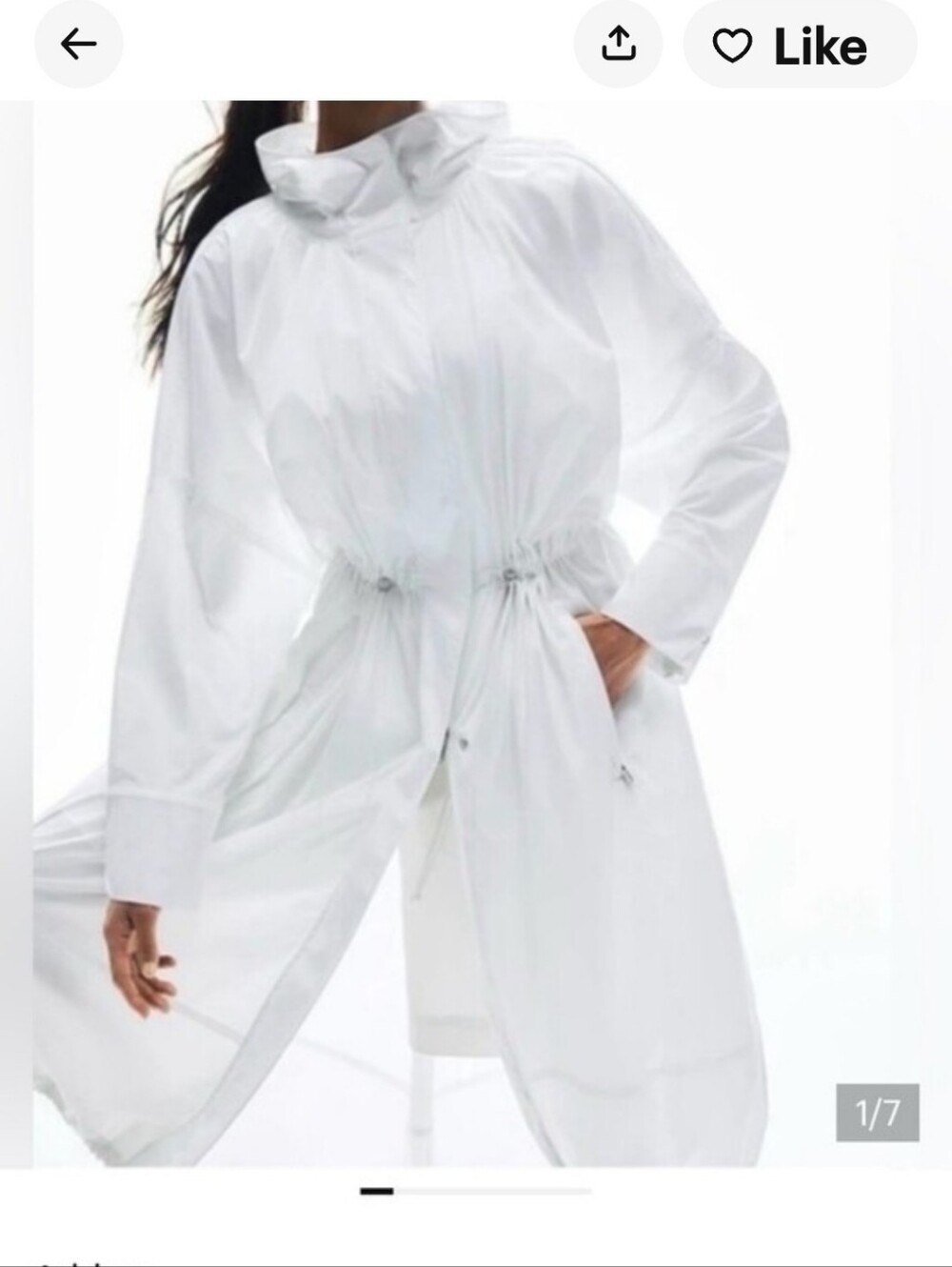 Athleta Trade Winds White Hooded Jacket Style 757050 Size XS NWT